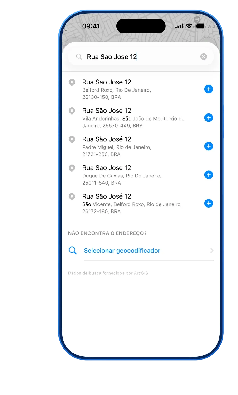 MyWay Route Planner Address Search