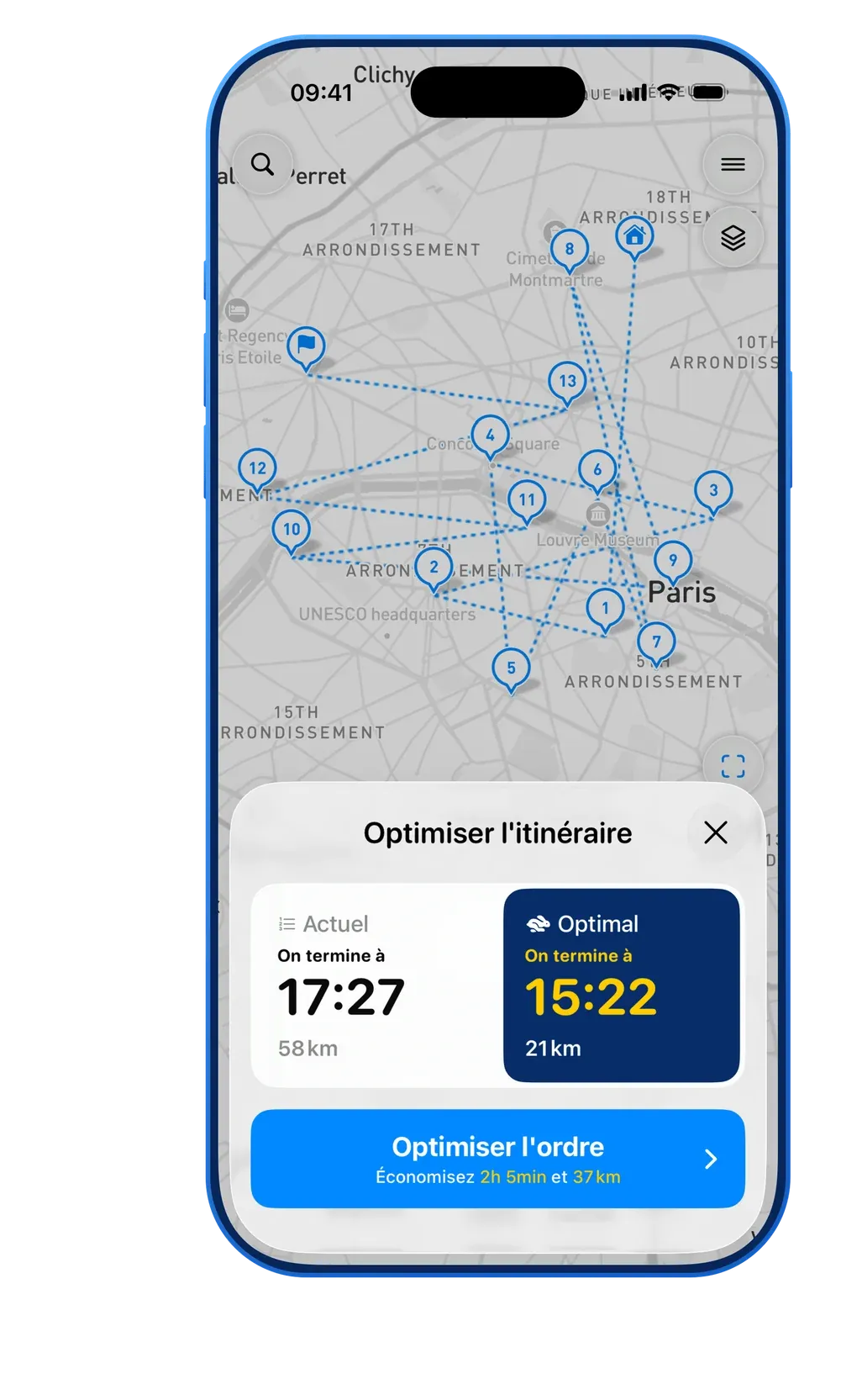 MyWay Route Planner Optimize Route