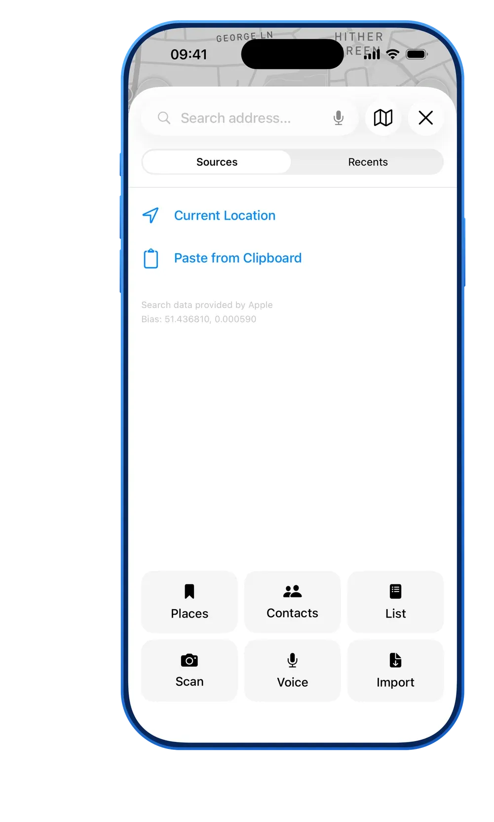 MyWay Route Planner Stop Sources