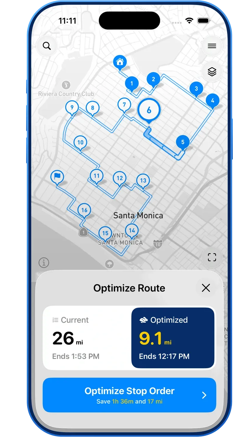 MyWay Route Planner Optimize Route
